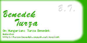 benedek turza business card